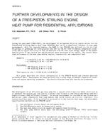 NT-87-03-3 — Further Developments in the Design of a Free-Piston Stirling Engine Heat Pump for Residential Applications