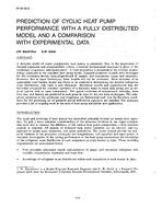 NT-87-05-2 — Prediction of Cyclic Heat Pump Performance with a Fully Distributed Model and a Comparison with Experimental Data