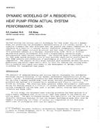 NT-87-05-3 — Dynamic Modeling of a Residential Heat Pump from Actual System Performance Data