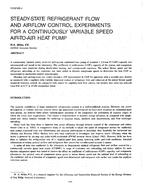 NT-87-05-4 — Steady-State Refrigerant Flow and Airflow Control Experiments for a Continuously Variable Speed Air-to-Air Heat Pump