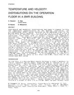 NT-87-06-3 — Temperature and Velocity Distributions on the Operation Floor in a BWR Building