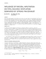 NT-87-07-2 — Influence of Natural Infiltration on Total Building Ventilation Dominated by Strong Fan Exhaust