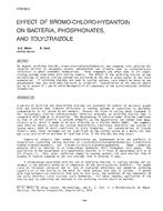 NT-87-09-3 — Effect of Bromo-Chloro-Hydantoin on Bacteria, Phosphonates, and Tolyltraizole