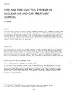 NT-87-12-1 — Fire and Fire Control Systems in Nuclear Air and Gas Treatment Systems