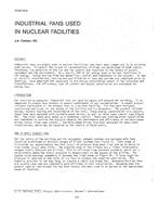 NT-87-12-3 — Industrial Fans Used in Nuclear Facilities