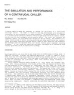 NT-87-17-1 — The Simulation and Performance of a Centrifugal Chiller