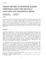 3056 — Passive Method to Determine Shading Coefficient Using Two Naturally Ventilated and Transparent Boxes