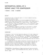 3068 — Mathematical Model of a Rotary Vane Type Compressor