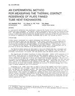 3102 (RP-446) — An Experimental Method for Measuring the Thermal Resistance of Plate Finned Tube Heat Exchangers