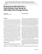 NY-08-028 — Performance Results from a Cold Climate Case Study forAffordable Zero Energy Homes