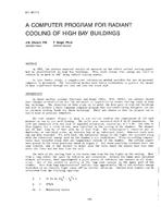 NY-87-11-2 — A Computer Program for Radiant Cooling of High Bay Buildings