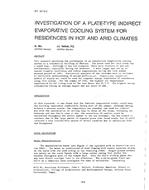 NY-87-12-2 — Investigation of a Plate-Type Evaporative Cooling Systems for Residences in Hot and Arid Climates