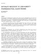 NY-87-13-4 — Enthalpy Recovery in Low-Humidity Pharmaceutical Clean Rooms