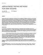 NY-87-14-2 — Airtightness Testing Methods for Row Housing