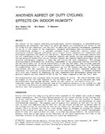 NY-87-19-4 — Another Aspect of Duty Cycling: Effects on Indoor Humidity