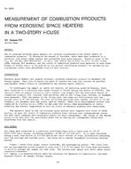 3024 — Measurement of Combustion Products from Kerosene Space Heaters in a Two-Story House