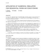 3027 — Application of Numerical Simulation for Residential Room Air Conditioning