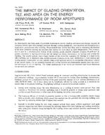 3029 — The Impact of Glazing Orientation, Tilt, and Area on the Energy Performance of Room Apertures