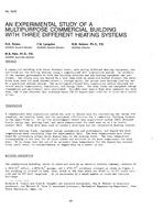 3042 — An Experimental Study of a Multipurpose Commercial Building with Three Different Heating Systems