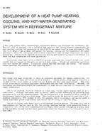 3051 — Development of a Heat Pump Heating, Cooling, and Hot-Water-Generating System with Refrigerant Mixture