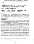 2984 — Residential Prototype Thermal Load Comparisons and Variations with Geographic Location