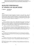 2989 — Measured Performance of Variable Air Volume Boxes