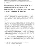 3003 (RP-221) — An Experimental Investigation of Heat Transfer in Forced-Convection Evaporation of Oil-Refrigerant Mixtures