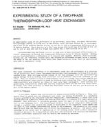 3006 (RP-140 & RP-188) — Experimental Study of a Two-Phase Thermosiphon-Loop Heat Exchanger