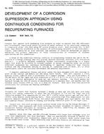 3008 — Development of a Corrosion Supression Approach Using Continuous Condensing for Recuperating Furnaces