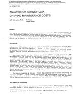 3012 (RP-382) — Analysis of Survey Data on HVAC Maintenance Costs