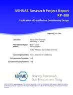 RP-388 — Verification of Stratified Air Conditioning Design