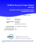 RP-425 — Aluminum Corrosion in CFC Refrigeration