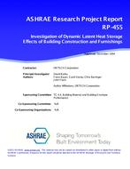RP-455 — Investigation of Dynamic Latent Heat Storage Effects on Building Construction and Furnishing Materials