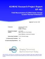 RP-482 — Field Measurement of Chilled Water Storage Charge and Discharge Temperatures