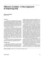 Olfactory Comfort–A New Approach to Improving IAQ