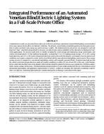 Integrated Performance of an Automated Venetian Blind/Electric Lighting System in a Full-Scale Private Office