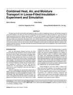 Combined Heat, Air, and Moisture Transport in Loose-Filled Insulation Ã¢Â€Â“ Experiment and Simulation