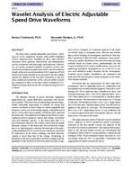 4151 — Wavelet Analysis of Electric Adjustable Speed Drive Waveforms