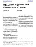 TO-98-13-4 — Latent Heat Flow in Lightweight Roofs and Its Influence on the Thermal Performance of Buildings