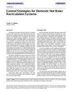 CH-99-16-4 — Control Strategies for Domestic Hot Water Recirculation Systems