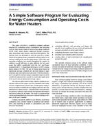 CH-99-16-2 — A Simple Software Program for Evaluating Energy Consumption and Operating Costs for Water Heaters