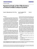 CH-99-08-3 (RP-899) — Numerical Study of the Effectiveness of Atrium Smoke Exhaust Systems
