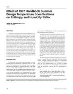 4431 — Effect of 1997 Handbook Summer Design Temperature Specifications on Enthalpy and Humidity Ratio