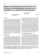 4485 — Indoor Environmental Control: Review of Current Recommendations and Survey of Conditions at a Natural History Museum