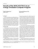 CI-01-10-1 — Results of the HERS BESTEST on an Energy Simulation Computer Program