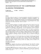 SF-86-05-4 — An Investigation of the Compressor Slugging Phenomenon