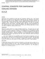 SF-86-08-1 — Control Concepts for Evaporative Cooling Systems