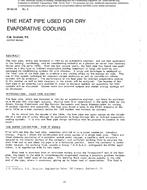 SF-86-08-3 — The Heat Pipe Used for Dry Evaporative Cooling