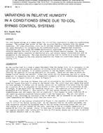 SF-86-10-5 — Variations in Relative Humidity in a Conditioned Space Due to Coil Bypass Control Systems