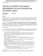 SF-86-12-1 — Review of Current Fire Damper Requirements in NFPA Standard 90A and Model Codes